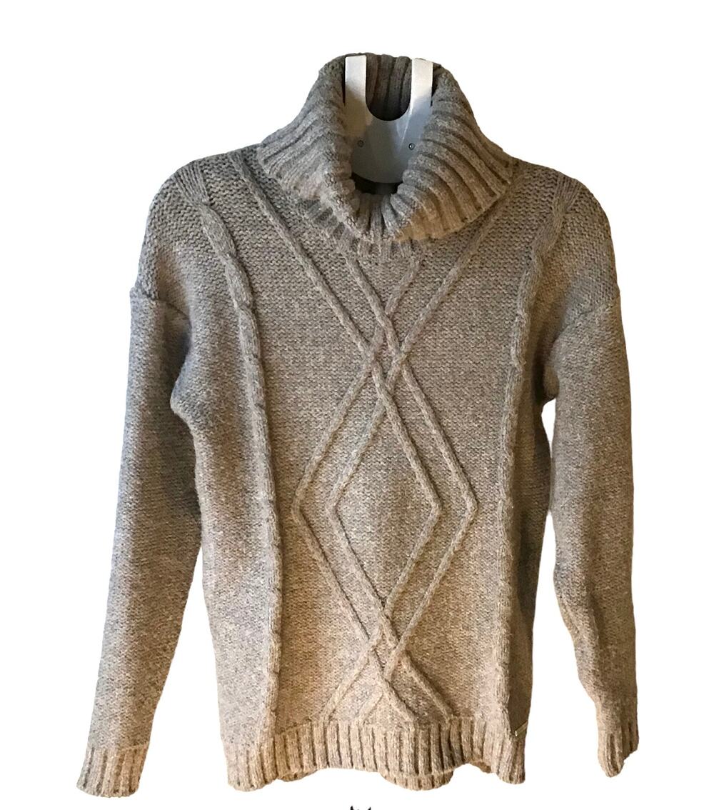 Michael Kors Oatmeal Cable Knit Cowl Neck Sweater Women's SZ. S